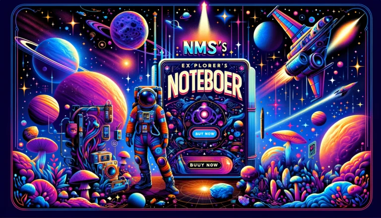 DALL·E 2025-01-22 15.20.07 - Recreate a cosmic-themed advertisement image that is very close to the one provided by the user. The scene should feature a vivid, star-filled galaxy