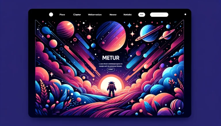 DALL·E 2025-01-22 15.22.02 - Create a cleaner version of the previous website hero section image for a notebook landing page, removing any buttons and UI elements to focus solely